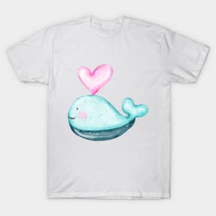 lovely whale in the ocean T-Shirt